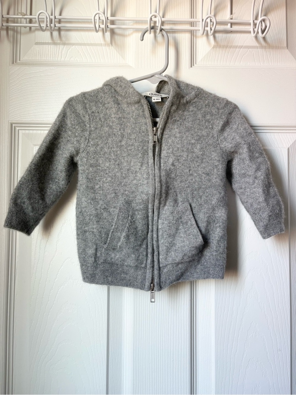 Quince Gray Zip-Front Jacket Baby 18-24M
